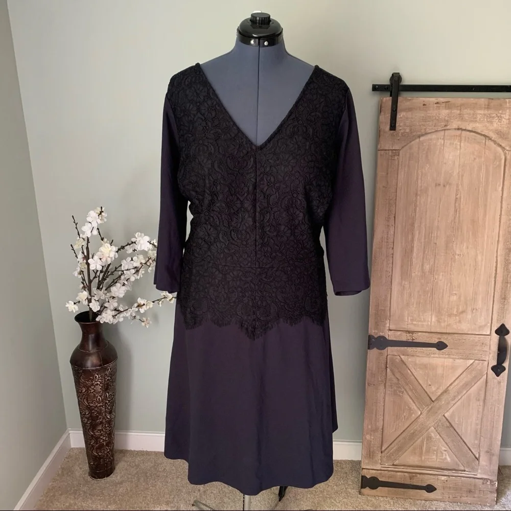 Lane Bryant Lace Inset Fit and Flare Dress NWT 26